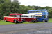 Leyland Tiger TS8 Alexander n°205 (WG 8107), Guy Arab III MCW n°739 (ESG 652) et Guy Arab III Cravens n°RO607 (AWG 393) au Scottish Vintage Bus Museum à Lathalmond