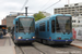 GEC-Alsthom TFS (Tramway français standard) n°809 et n°808 sur la ligne de tramway (Astuce) à Rouen