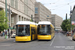 Bombardier Flexity Berlin GT6-08ZR n°4014 et n°4020 sur la ligne M2 (VBB) à Berlin