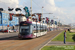 Bombardier Flexity 2 n°012 sur la ligne Fleetwood Ferry - Starr Gate (BTS) à Blackpool