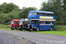 Leyland Tiger TS8 Alexander n°205 (WG 8107), Guy Arab III MCW n°739 (ESG 652) et Guy Arab III Cravens n°RO607 (AWG 393) au Scottish Vintage Bus Museum à Lathalmond