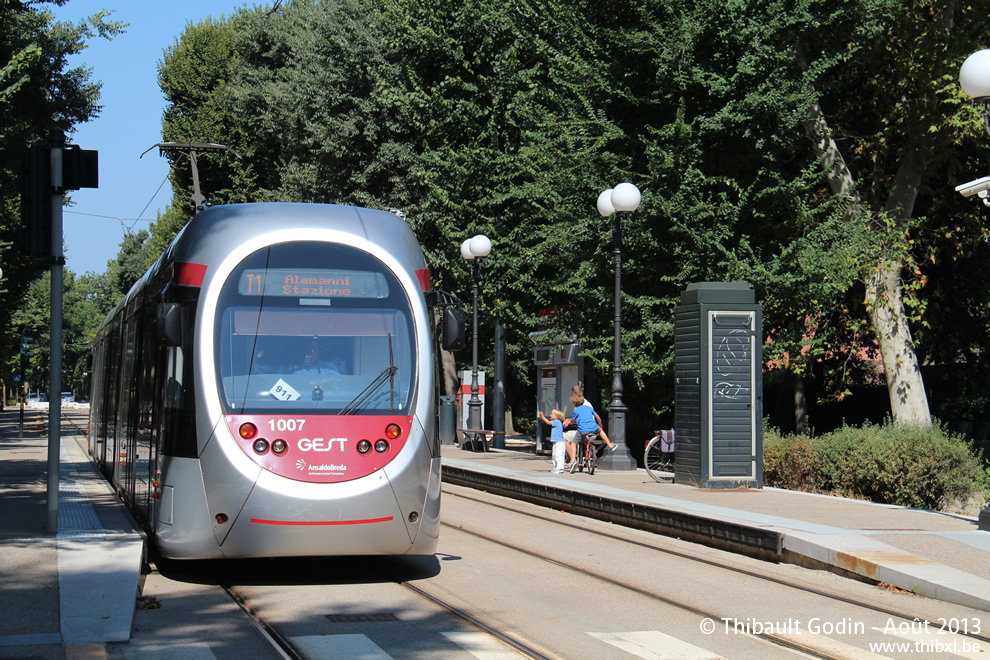 Rame AnsaldoBreda Sirio 1007 - Tramway de Florence