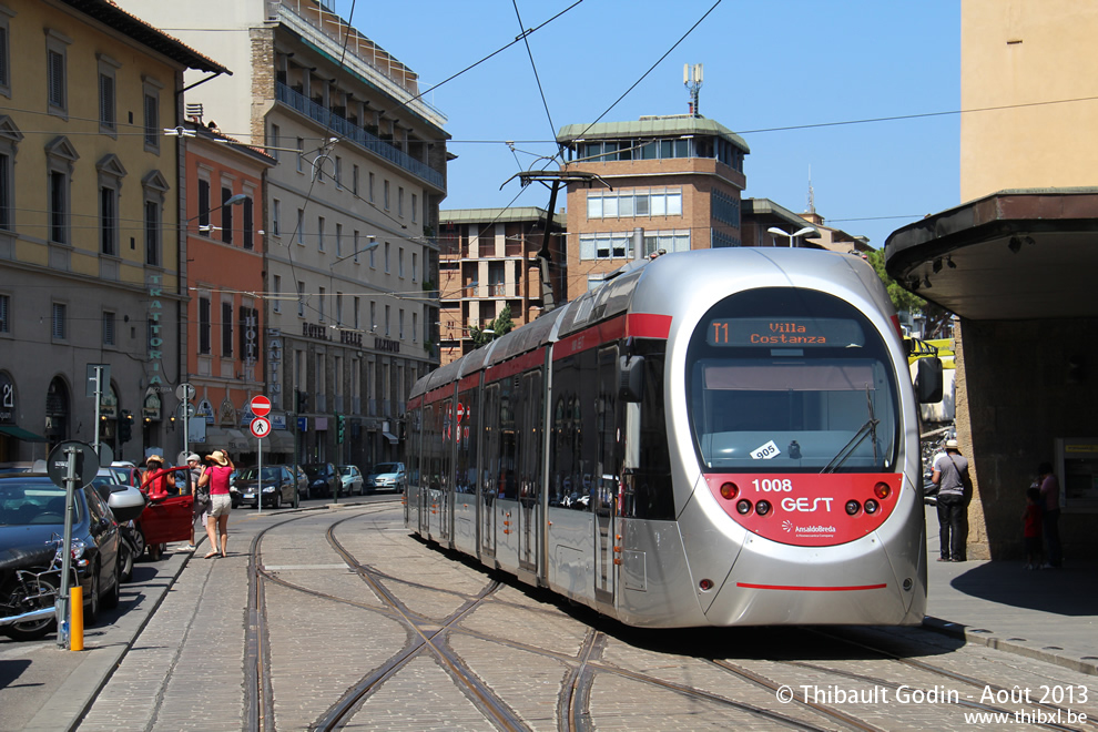 Rame AnsaldoBreda Sirio 1008 - Tramway de Florence