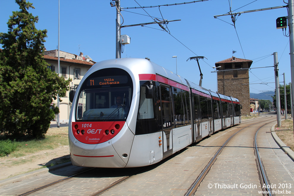 Rame AnsaldoBreda Sirio 1014 - Tramway de Florence
