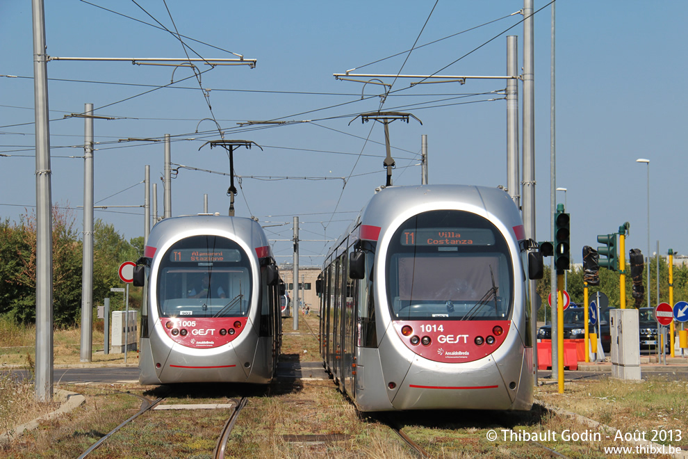 Rames AnsaldoBreda Sirio 1005 et 1014 - Tramway de Florence