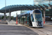 CAF Urbos 3 n°102 sur la ligne T1 (Tramway de Luxembourg) à Luxembourg (Lëtzebuerg)