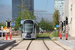 CAF Urbos 3 n°107 sur la ligne T1 (Tramway de Luxembourg) à Luxembourg (Lëtzebuerg)