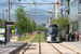 CAF Urbos 3 n°101 sur la ligne T1 (Tramway de Luxembourg) à Luxembourg (Lëtzebuerg)