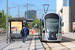 CAF Urbos 3 n°107 sur la ligne T1 (Tramway de Luxembourg) à Luxembourg (Lëtzebuerg)