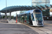 CAF Urbos 3 n°102 sur la ligne T1 (Tramway de Luxembourg) à Luxembourg (Lëtzebuerg)