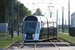 CAF Urbos 3 n°104 sur la ligne T1 (Tramway de Luxembourg) à Luxembourg (Lëtzebuerg)