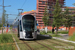 CAF Urbos 3 n°104 sur la ligne T1 (Tramway de Luxembourg) à Luxembourg (Lëtzebuerg)