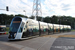 CAF Urbos 3 n°104 sur la ligne T1 (Tramway de Luxembourg) à Luxembourg (Lëtzebuerg)