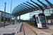 CAF Urbos 3 n°104 sur la ligne T1 (Tramway de Luxembourg) à Luxembourg (Lëtzebuerg)