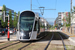 CAF Urbos 3 n°101 sur la ligne T1 (Tramway de Luxembourg) à Luxembourg (Lëtzebuerg)