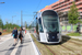 CAF Urbos 3 n°106 sur la ligne T1 (Tramway de Luxembourg) à Luxembourg (Lëtzebuerg)