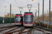 Stadler Tango n°104 et n°102 sur la ligne Rhônexpress à Vaulx-en-Velin