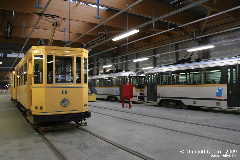 Motrice 59 du Musée du Transport Urbain Bruxellois - Trammuseumbrussels