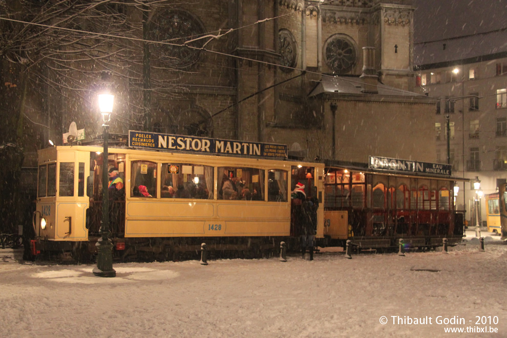 Convoi 1428 + 29 du Musée du Transport Urbain Bruxellois - Trammuseumbrussels