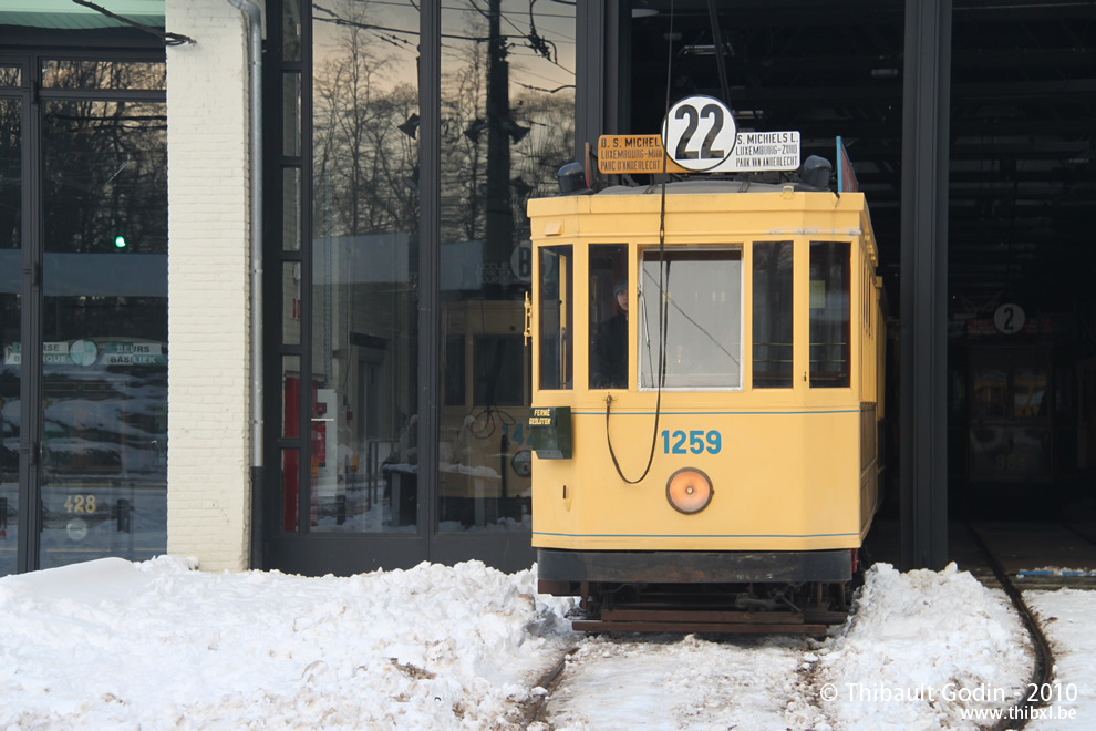 Motrice 1259 du Musée du Transport Urbain Bruxellois - Trammuseumbrussels