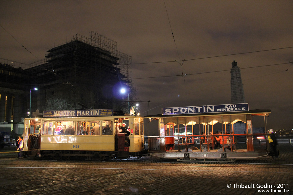 Convoi 1428 + 29 du Musée du Transport Urbain Bruxellois - Trammuseumbrussels