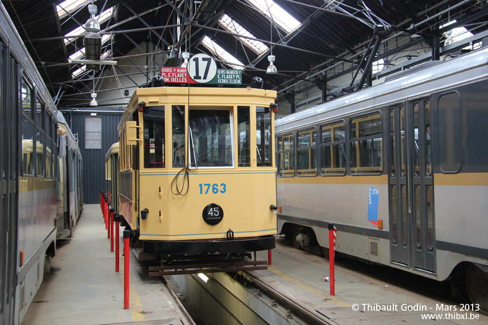 Motrice 1763 du Musée du Transport Urbain Bruxellois - Trammuseumbrussels