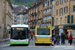 Hess-Vossloh-Kiepe BGT-N2C Swisstrolley 3 Co-Bolt 3 n°142 et NAW-ABB BGT 5-25 Hess n°114 sur la ligne 1 (TransN) à Neuchâtel