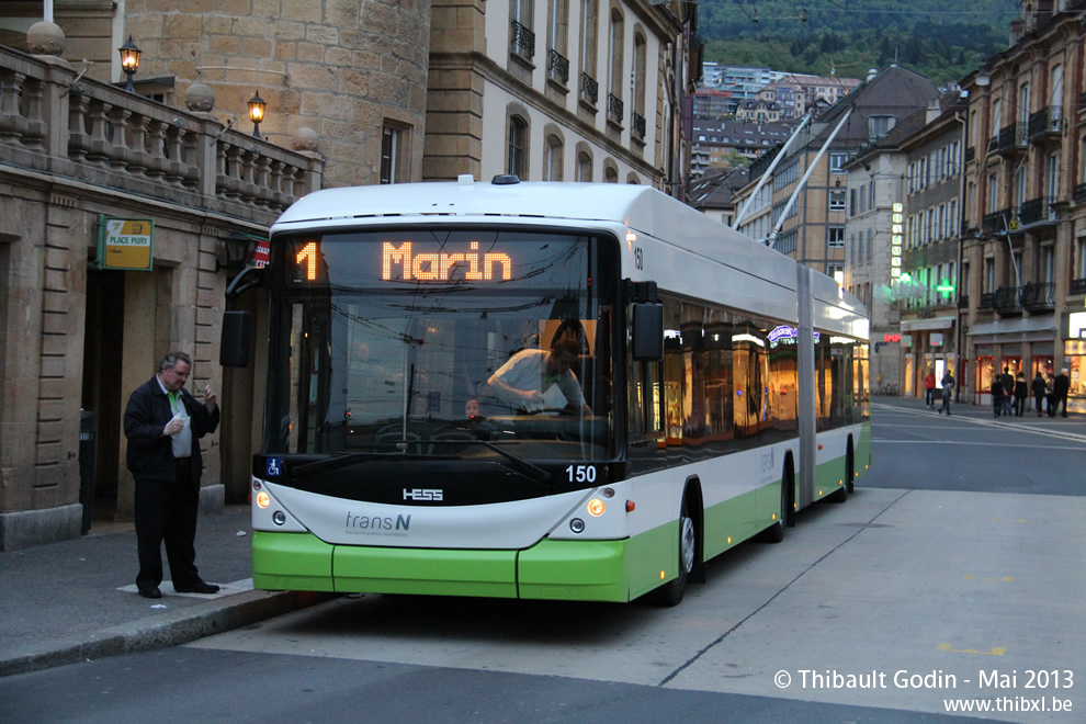 Hess Vossloh-Kiepe BGT-N2C (Swisstrolley 3) - Trolleybus de Neuchâtel