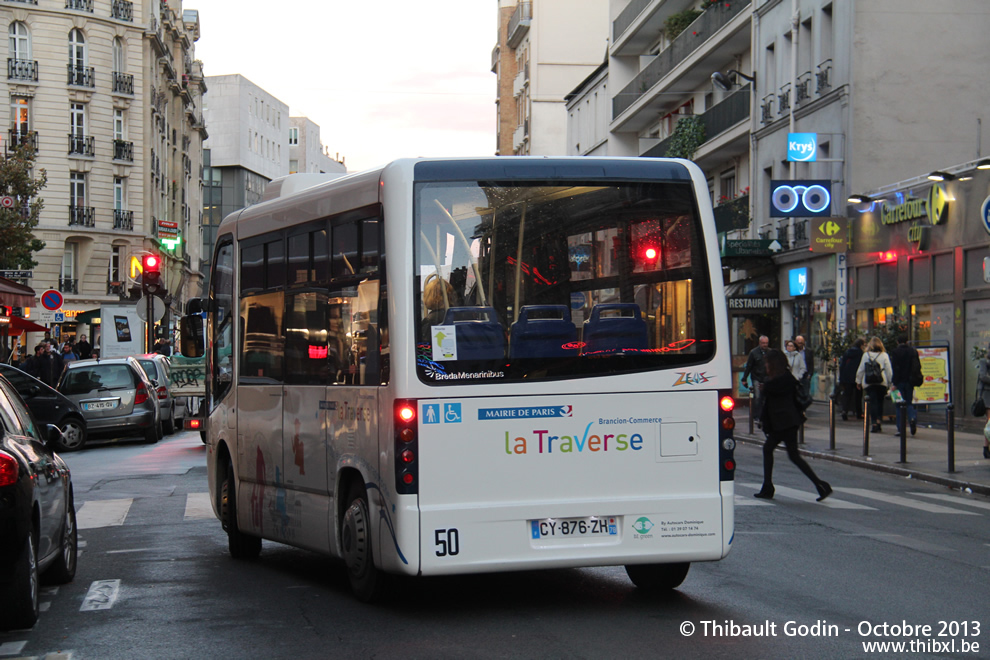 Minibus électrique BredaMenarinibus ZEUS - Traverse Brancion-Commerce