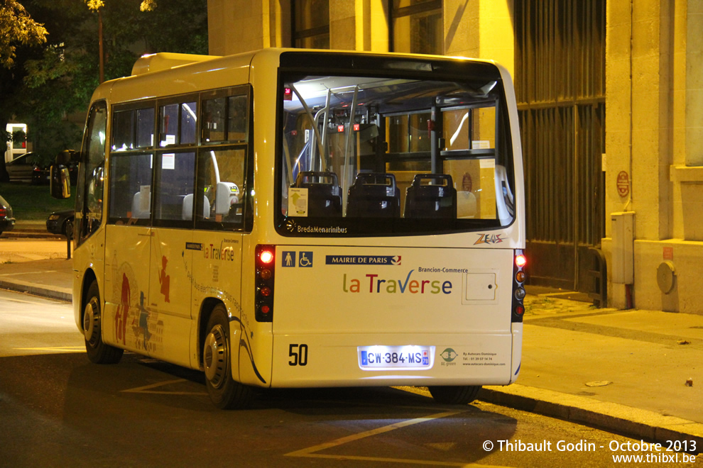 Minibus électrique BredaMenarinibus ZEUS - Traverse Brancion-Commerce