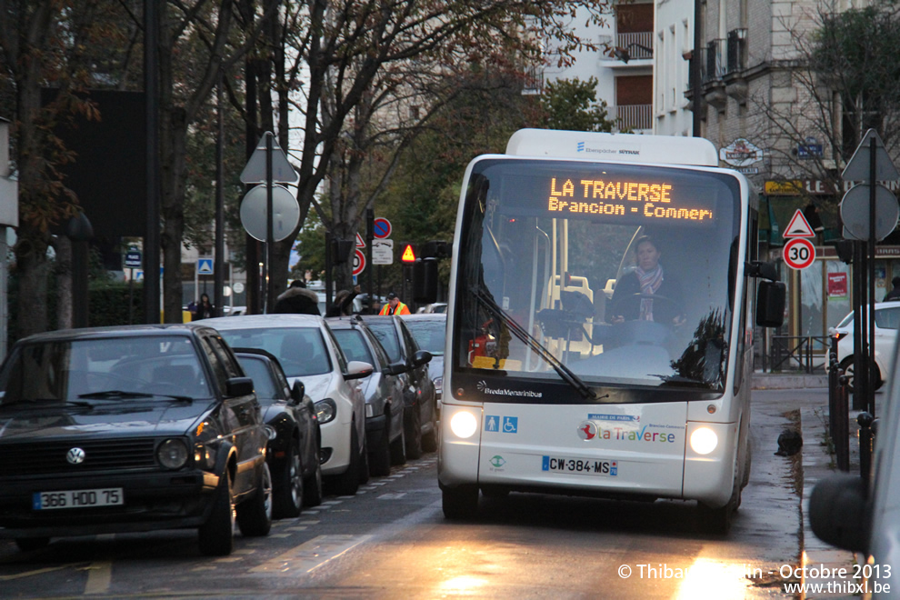 Minibus électrique BredaMenarinibus ZEUS - Traverse Brancion-Commerce