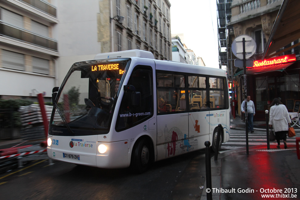 Minibus électrique BredaMenarinibus ZEUS - Traverse Brancion-Commerce