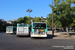Irisbus Citelis 12 n°8696 (CQ-961-SY) et MAN NL 223 (A21) Lion's City n°9122 (75 PYR 75) sur la navette RER A (RATP) à Charles de Gaulle - Étoile (Paris)