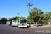 Irisbus Citelis 12 n°8696 (CQ-961-SY) et MAN NL 223 (A21) Lion's City n°9122 (75 PYR 75) sur la navette RER A (RATP) à Charles de Gaulle - Étoile (Paris)