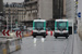 Ligier EasyMile EZ 10 n°1 (W-973-HX) et n°2 (W-974-HX) sur la navette autonome (Navette Gare d'Austerlitz-Gare de Lyon - RATP) sur le Pont Charles de Gaulle (Paris)