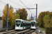 Alstom Citadis 302 n°401 et n°404 sur la ligne T2 (RATP) à Saint-Cloud