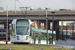 Alstom Citadis 402 n°321 sur la ligne T3b (RATP) à Ella Fitzgerald - Grands Moulins de Pantin (Paris)