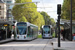 Alstom Citadis 402 n°354 et n°357 sur la ligne T3b (RATP) à Porte de Bagnolet (Paris)