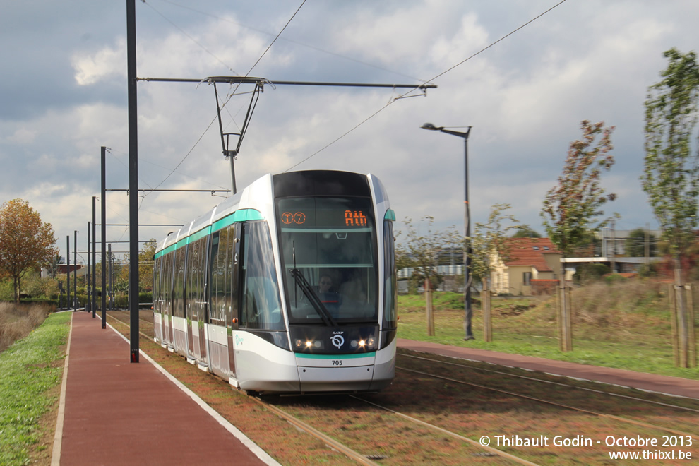 Rame Alstom Citadis 705 - T7 de Paris