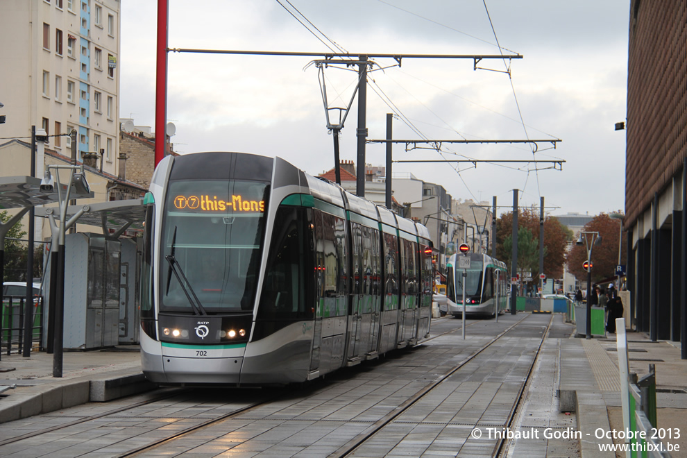 Rame Alstom Citadis 702 - T7 de Paris