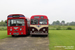 Leyland Royal Tiger Cub RTC1/2 Roe n°55 (UDT 455F) et AEC Reliance 2MU3RV Roe n°41 (9629 WU) au Trolleybus Museum à Sandtoft