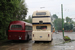 AEC Regal III Roe n°22 (MDT 222) et Leyland Atlantean PDR1/1 Park Royal n°1357 (657 BWB) au Trolleybus Museum à Sandtoft