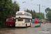 AEC Regal III Roe n°22 (MDT 222) et Leyland Atlantean PDR1/1 Park Royal n°1357 (657 BWB) au Trolleybus Museum à Sandtoft