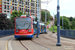 Siemens-Duewag Supertram n°104 sur la Blue Line (Sheffield Supertram) à Sheffield