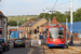 Siemens-Duewag Supertram n°106 sur la Blue Line (Sheffield Supertram) à Sheffield