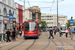 Siemens-Duewag Supertram n°124 sur la Yellow Line (Sheffield Supertram) à Sheffield