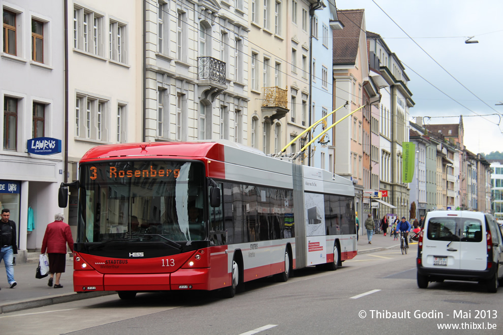 Hess Vossloh-Kiepe BGT-N2C (Swisstrolley 3) - Trolleybus de Winterthour