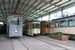 WSW Werkstatt T2 n°628 Der Barmer et Duewag GT6 n°275 Der Bochumer dans le dépôt du Bergisches Straßenbahnmuseum à Wuppertal