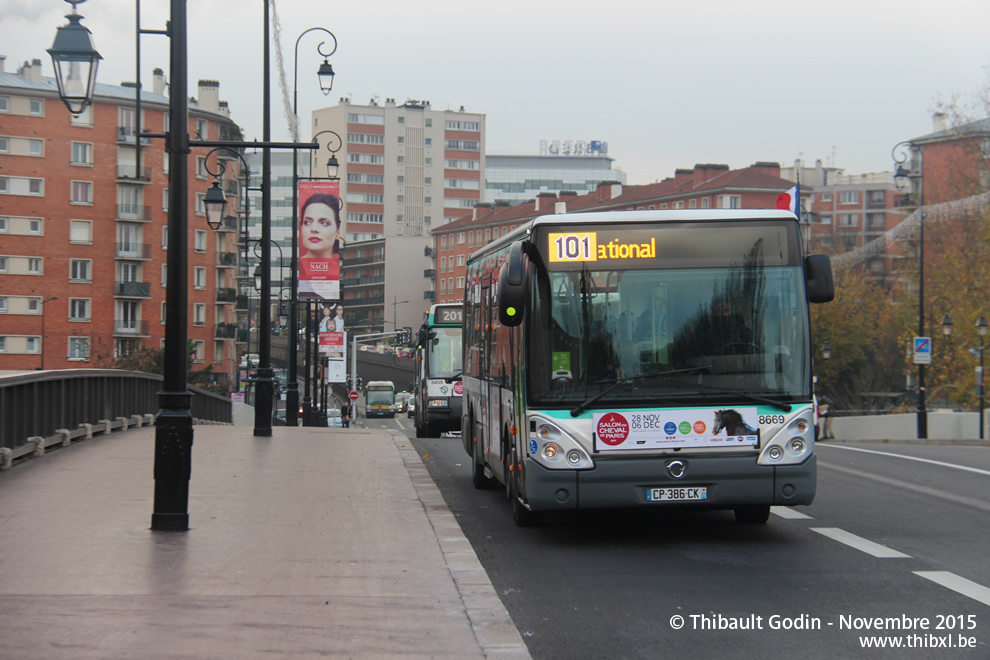 Bus 8669 (CP-386-CK) sur la ligne 101 (RATP) à Joinville-le-Pont
