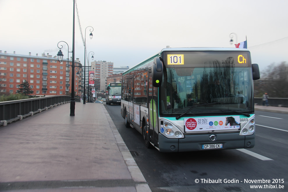 Bus 8669 (CP-386-CK) sur la ligne 101 (RATP) à Joinville-le-Pont